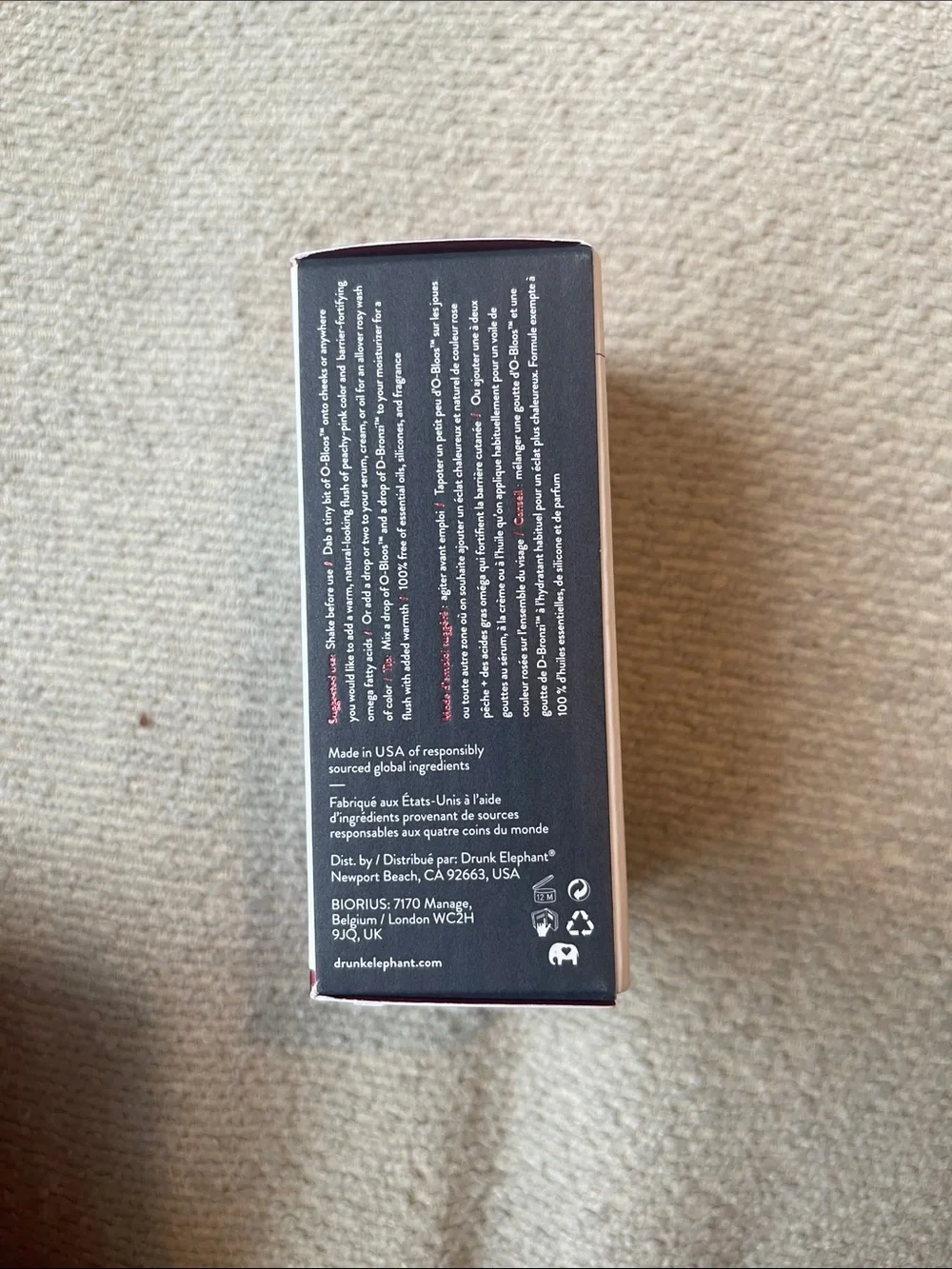 Drunk Elephant O-Bloos Rosi Drops Blush Serum - Pink NIB